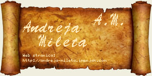 Andreja Mileta vizit kartica